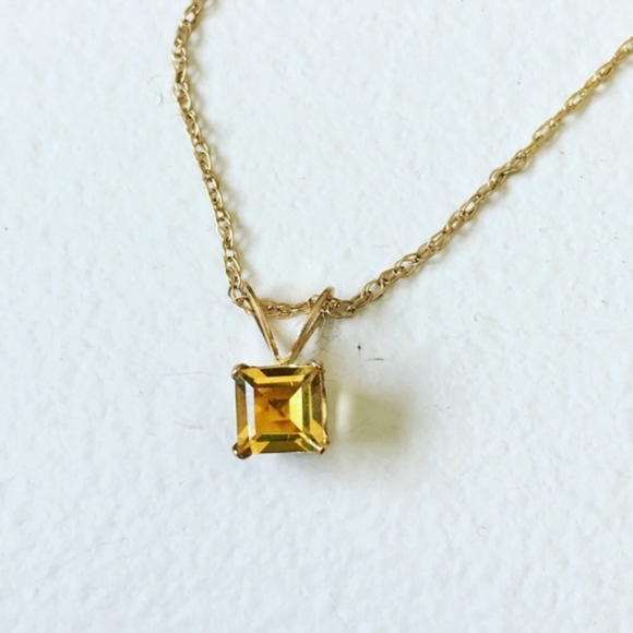 Jewelry - NEW 10K Gold Filled Citrine Pendant Necklace