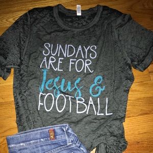 🏈Sunday’s are for Jesus and football tee! 🏈