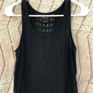 Lucky Brand Black tank with detailing in back