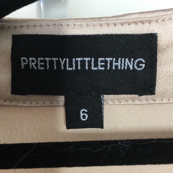 silky champagne slip-on dress - Picture 4 of 5