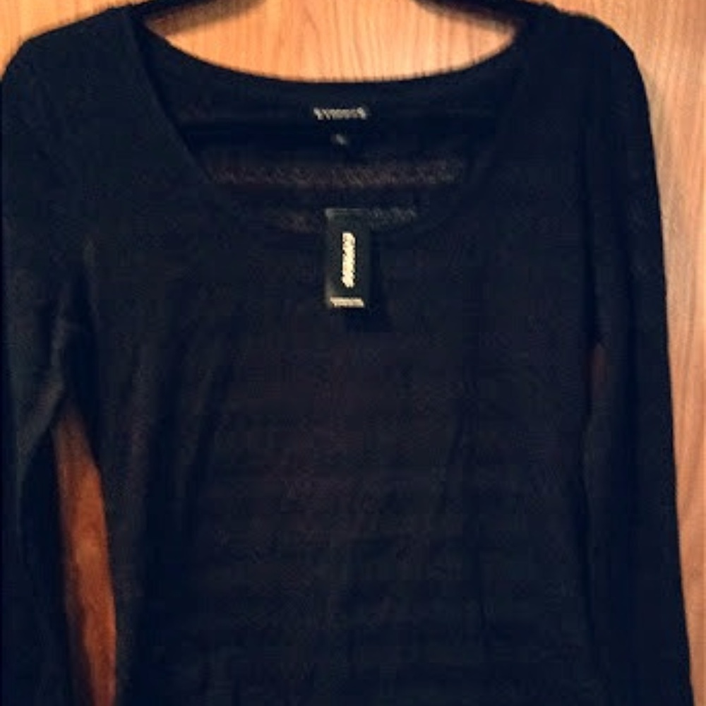 Express long sleeve sheer top