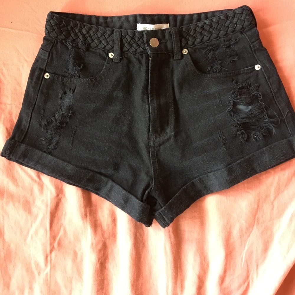 Black High Waisted Shorts