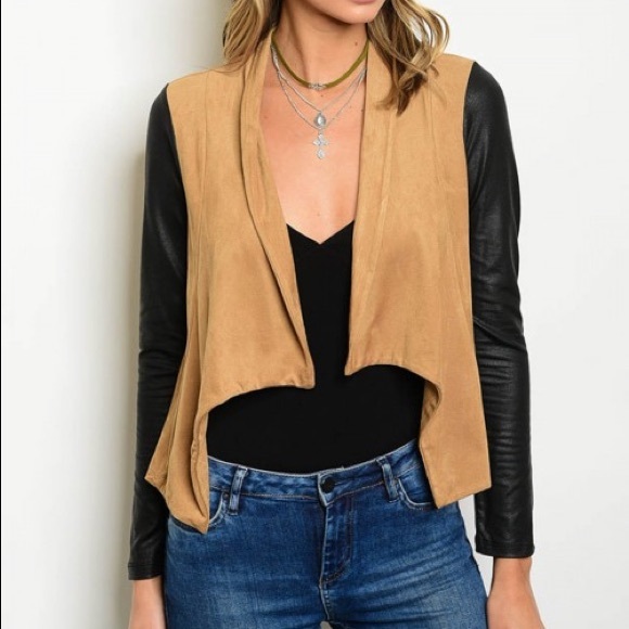 Kayla Faux Suede Cardigan Sweater - Picture 1 of 3