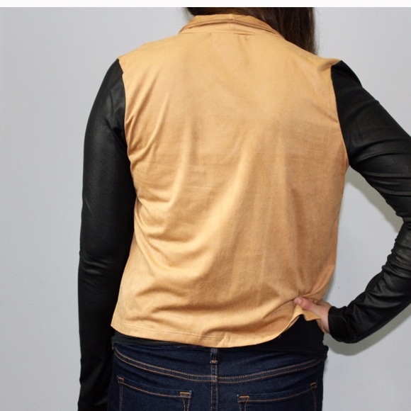 Kayla Faux Suede Cardigan Sweater - Picture 2 of 3