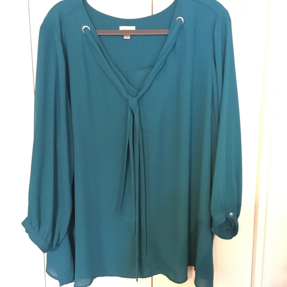 EUC TEAL BLOUSE