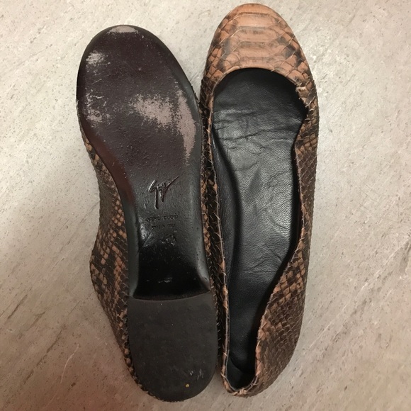 Guissepe Zanoti snakeskin flats - Picture 3 of 6