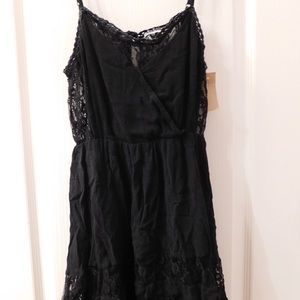 Black dress with lace detailing