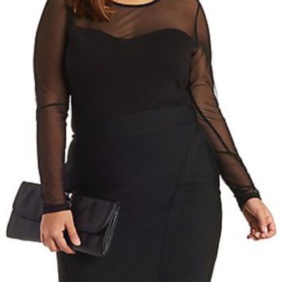 Charlotte Russe Tops - long sleeve black bodysuit.