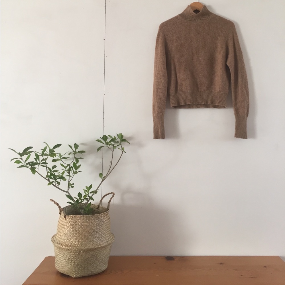 HUGO BOSS CAMEL WOOL/MOHAIR SWEATER