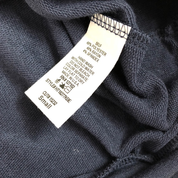 Dallas Navy Blue Embroidered Top - Picture 2 of 4