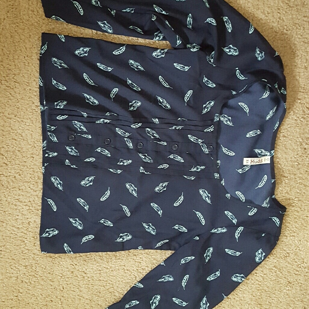 Casual button down, flowy with nature vibe.