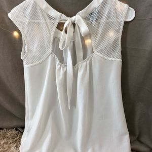 White Blouse with Back Detailing