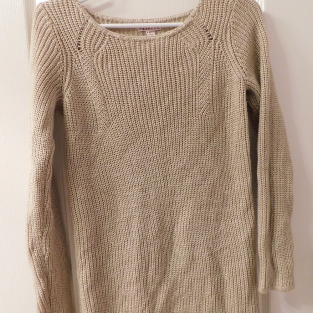 beige over-sized sweater