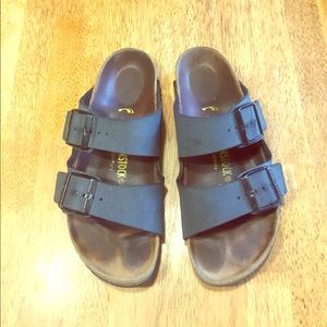 Navy blue Arizona Birkenstock sandals size 37