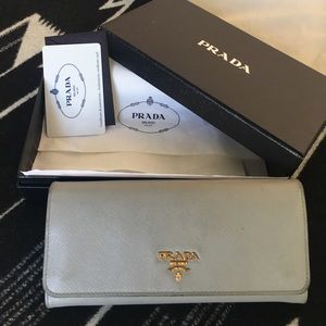 Prada Saffiano Leather Flap Wallet