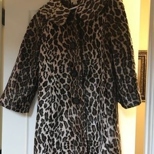 Leopard dress coat