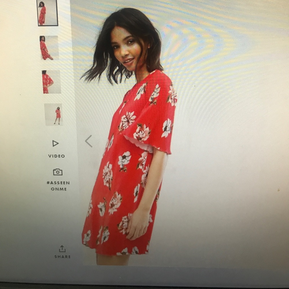 ASOS floral flute sleeve dress