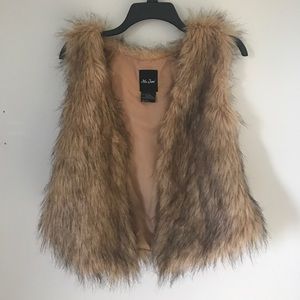 Faux fur vest