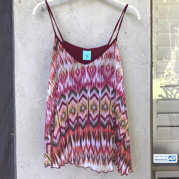 Tops - Bohemian tribal print tank top
