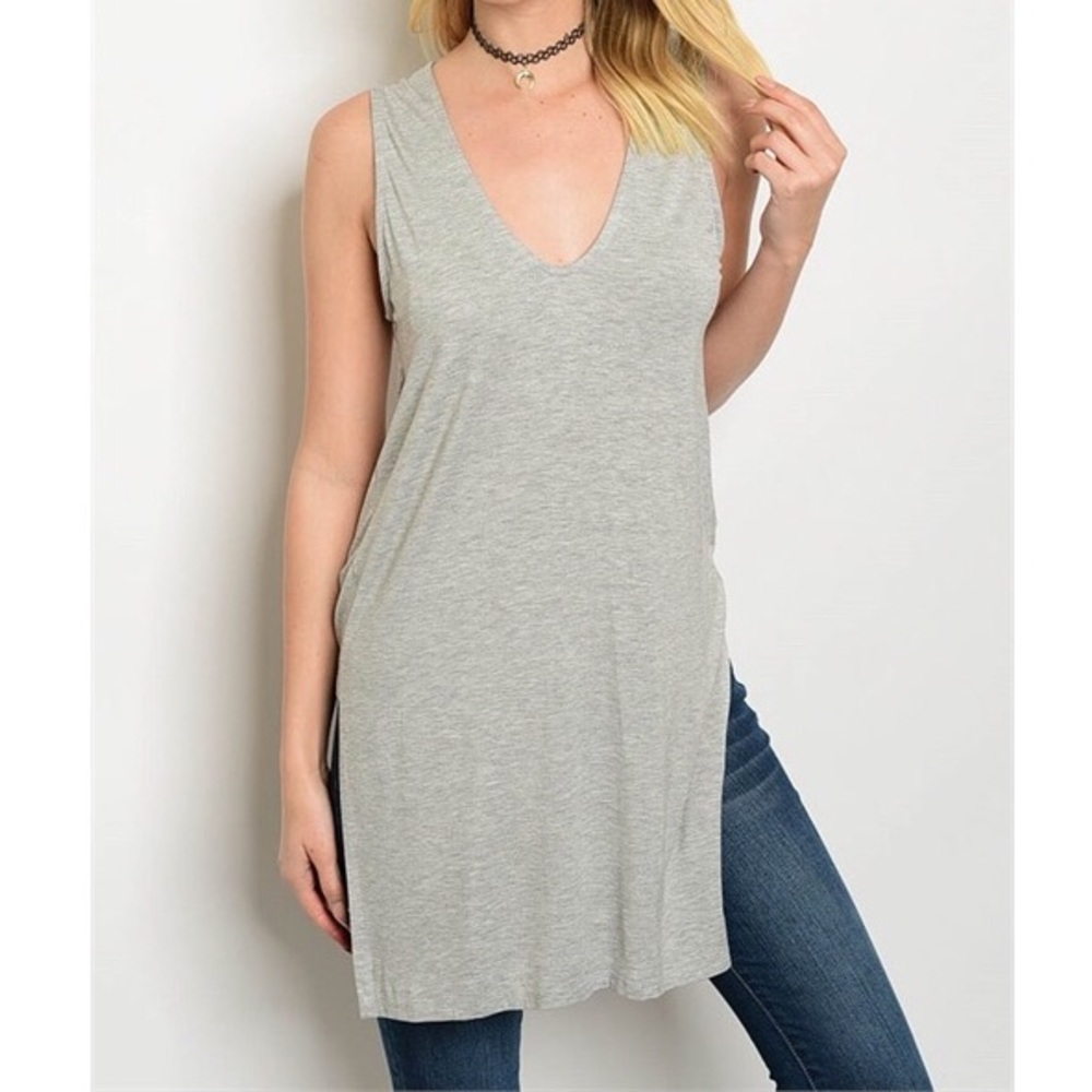Jane Gray Basic Casual Tunic