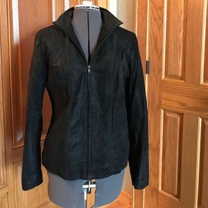 Suede scuba jacket