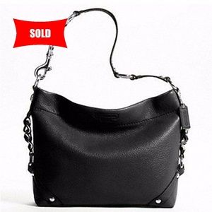 COACH CARLY PEBBLED LEATHER SHOULDER BAG (15251)