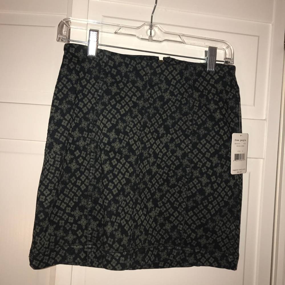 Size 4 Free People Patterned Skirt - Brand New!
