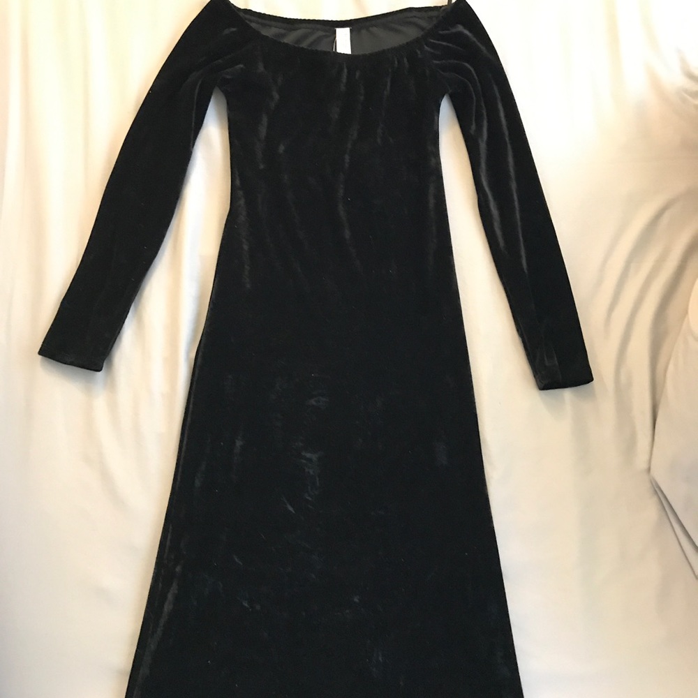 Off the shoulder black dress