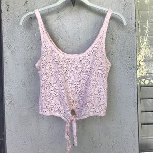 Black Poppy Lace Crop Top