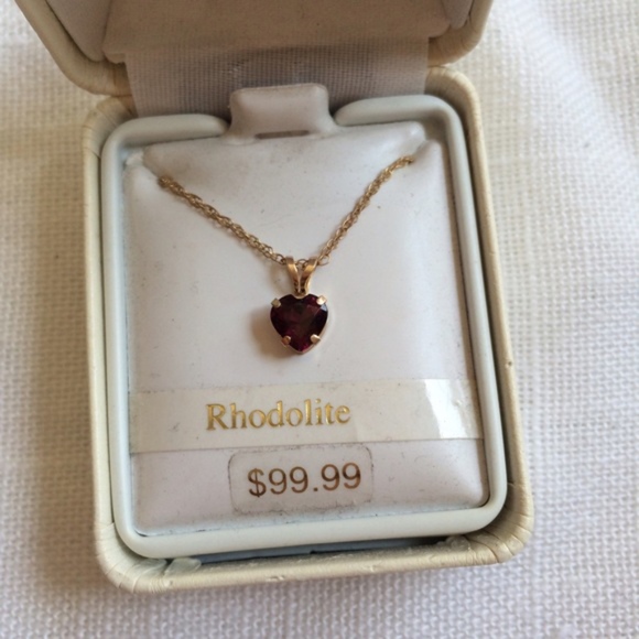Jewelry - NEW 10K Gold Filled Rhodolite Heart Necklace