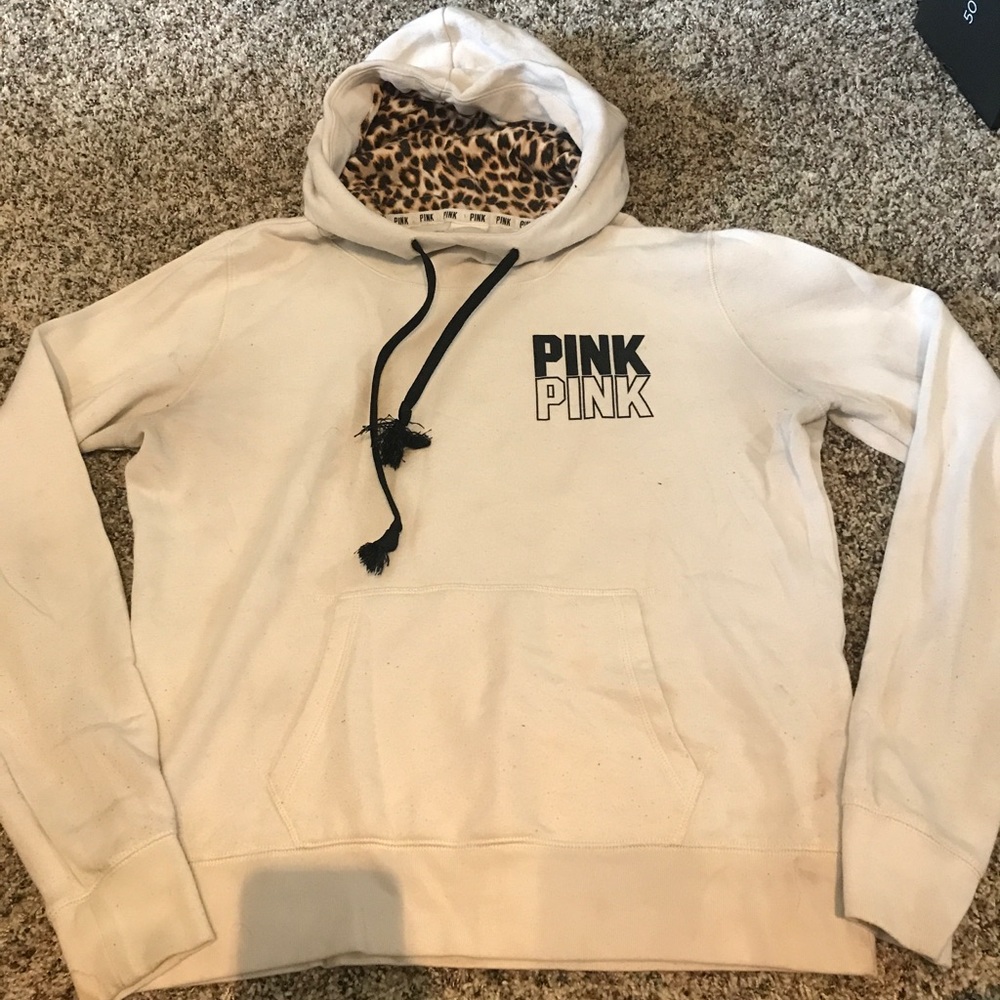 Cream/leopard VS hoodie