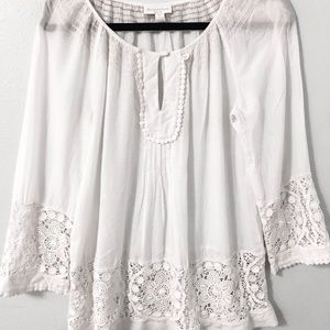 White flirty blouse