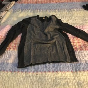 J Crew Wool/Nylon Sweater w/ zippers. Size L