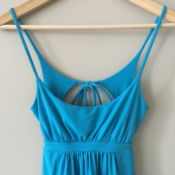 NWOT! Susana Monaco Tie-Back Blue Jersey Dress - Picture 2 of 7