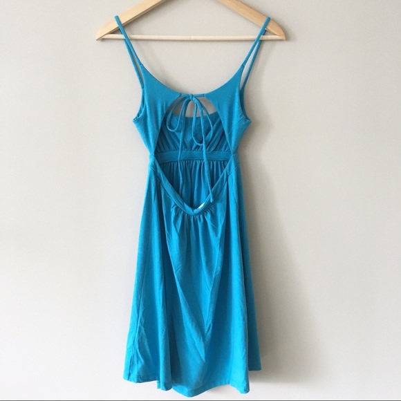 NWOT! Susana Monaco Tie-Back Blue Jersey Dress - Picture 3 of 7