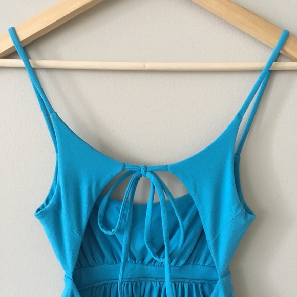 NWOT! Susana Monaco Tie-Back Blue Jersey Dress - Picture 4 of 7