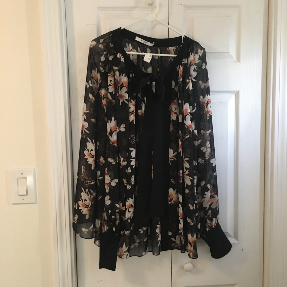 Givenchy Sheer Floral Blouse
