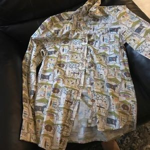 SALE Anthropologie Patterned Blouse Size 12