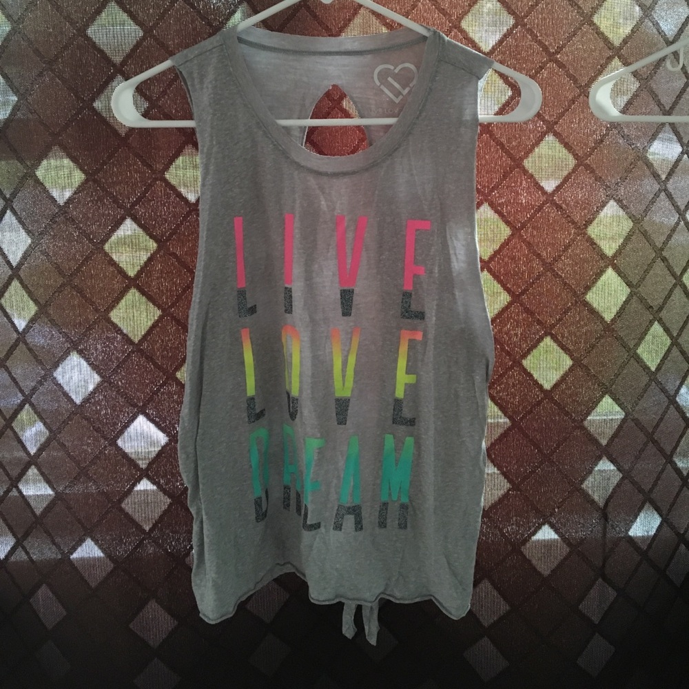 Open Back Live Love Dream Tank Top