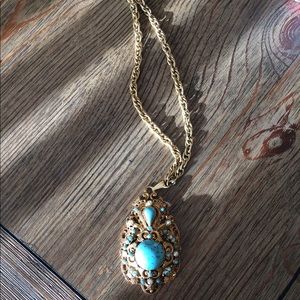 Beautiful Gold and Turquoise Necklace 💙