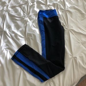 Black and Blue Workout Leggings