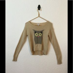 Delia's Graphic Owl Sweater