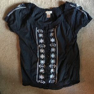 Lightweight Puffy Sleeve Peasant Blouse