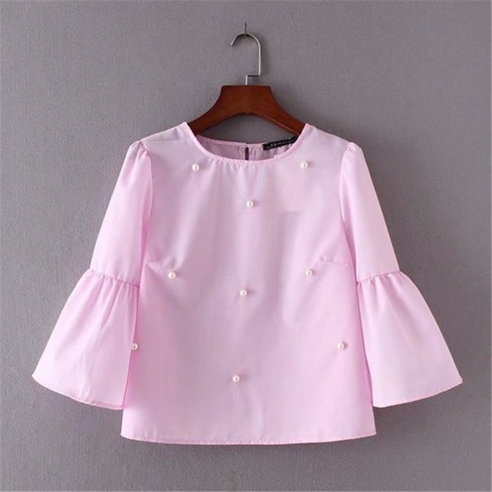 FLARE SLEEVES BLOUSE Size L - Picture 2 of 4