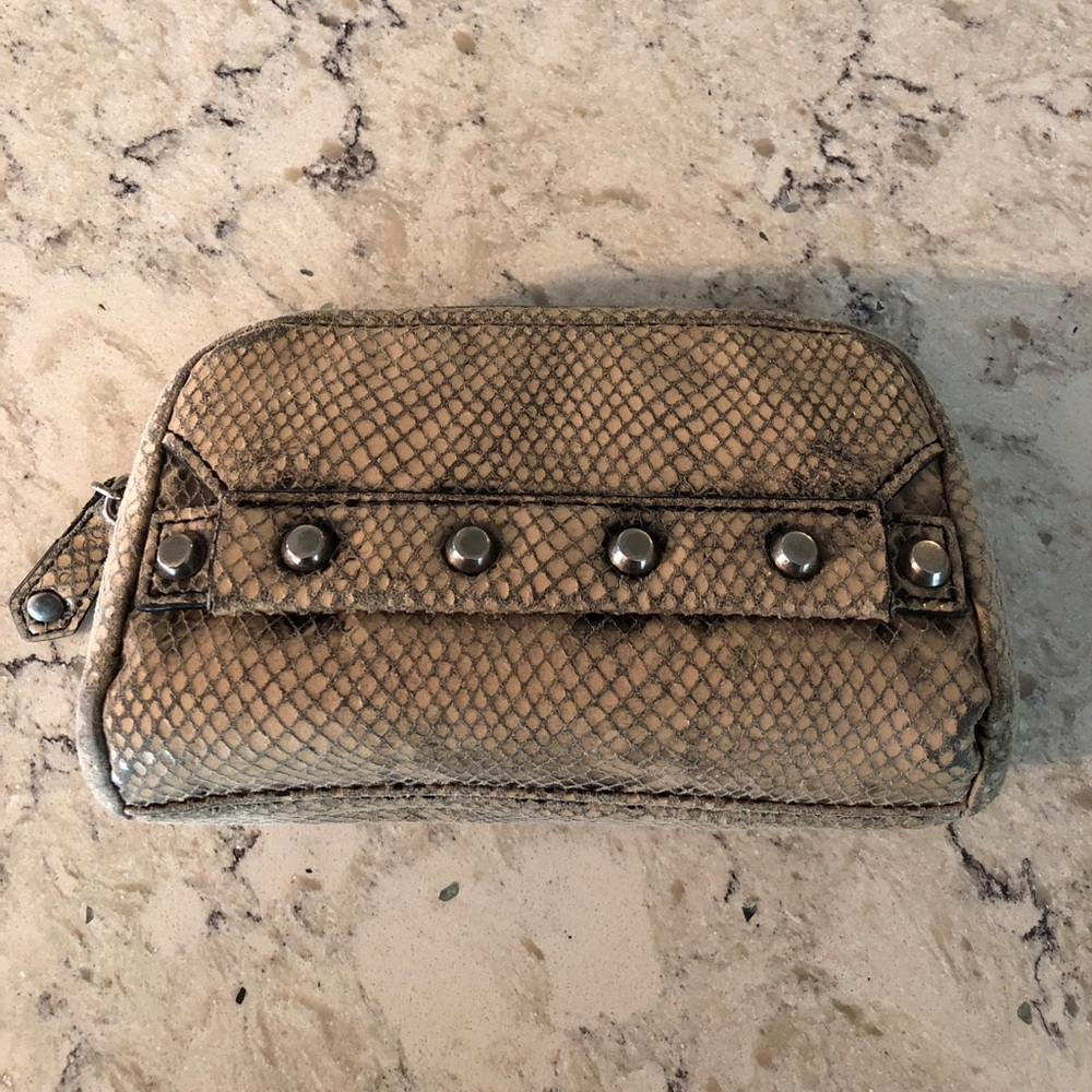 BOTKIER snakeskin clutch/make-up bag