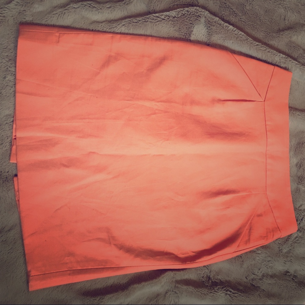 J. Crew Orange Pencil Skirt