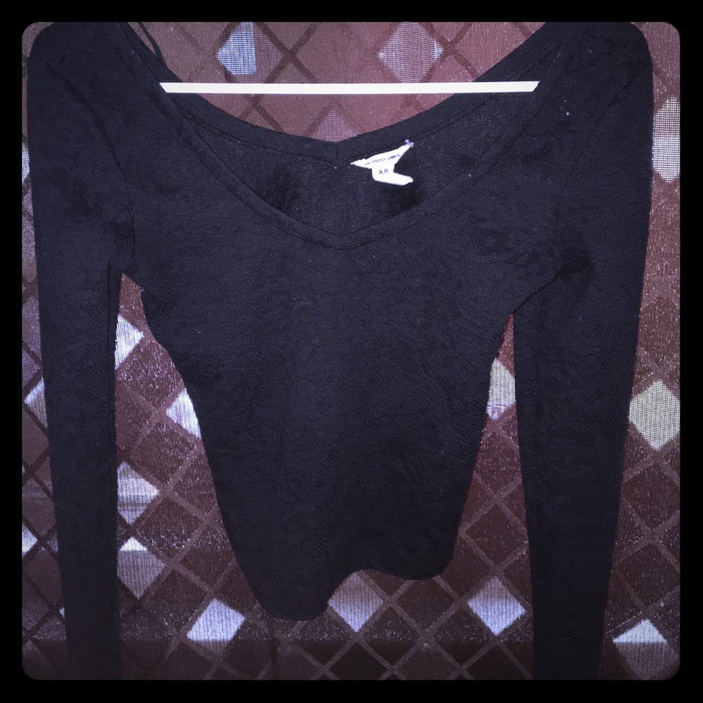 Lace Black Crop Top by Bethany Mota