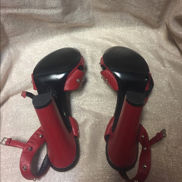 Gucci Red Studded Heels.... NEW
