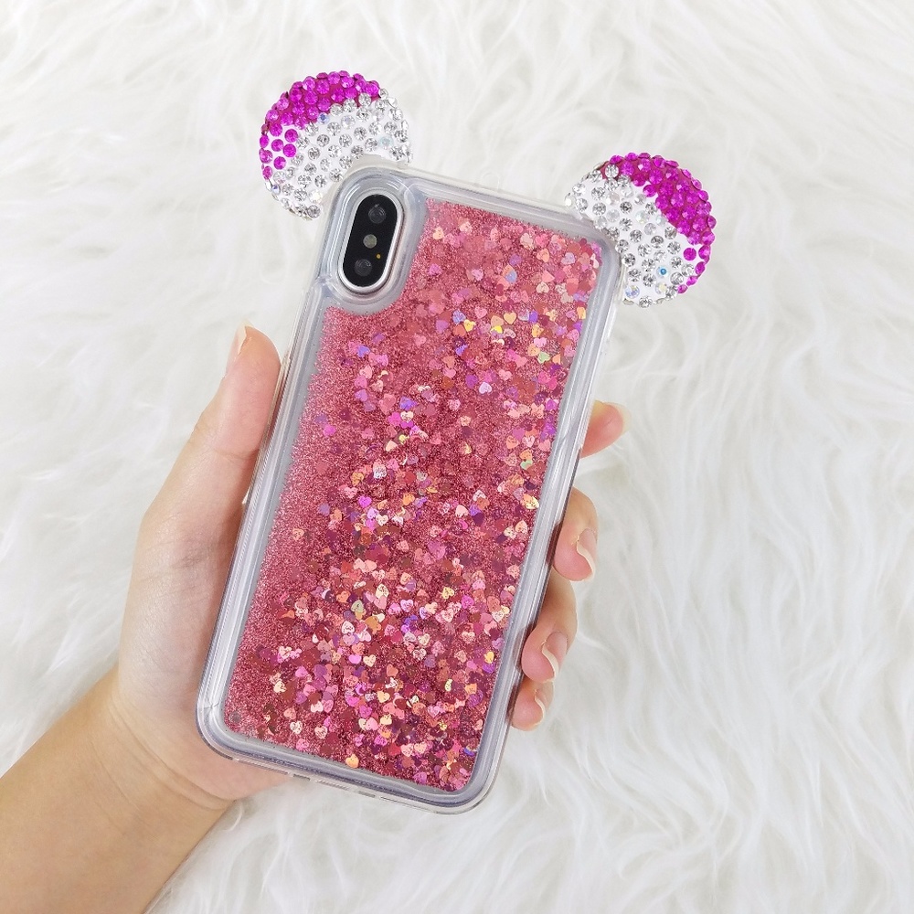 iPhone Mickey Ear Glitter Case - Picture 2 of 3
