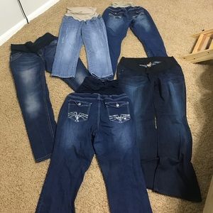 Bundle plus sized maternity jeans. 15/16 large xl.